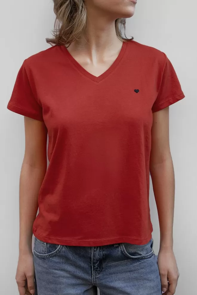 Graphics*Subdued T-shirt décolleté en V Cœur | Collection 2023 |